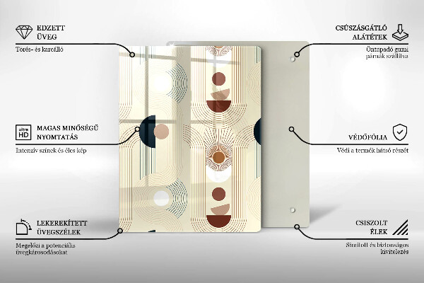 Deska kuchenna szklana Nowoczesny wzór linie