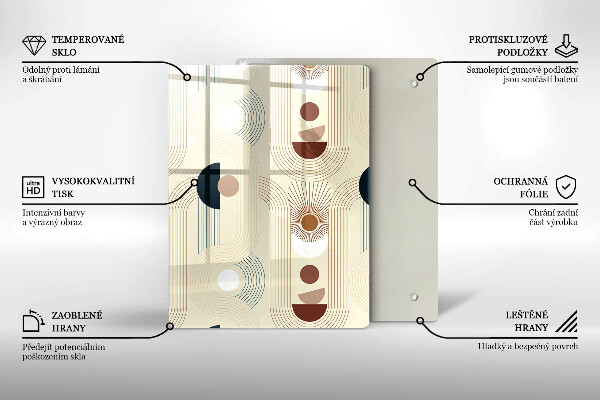 Deska kuchenna szklana Nowoczesny wzór linie