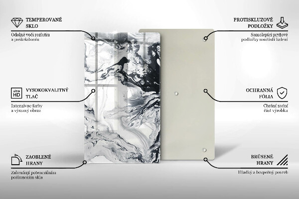 Deska kuchenna szklana Abstrakcja tusz