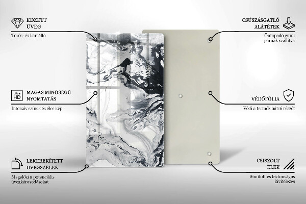 Deska kuchenna szklana Abstrakcja tusz