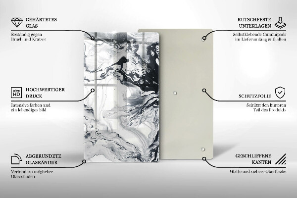 Deska kuchenna szklana Abstrakcja tusz