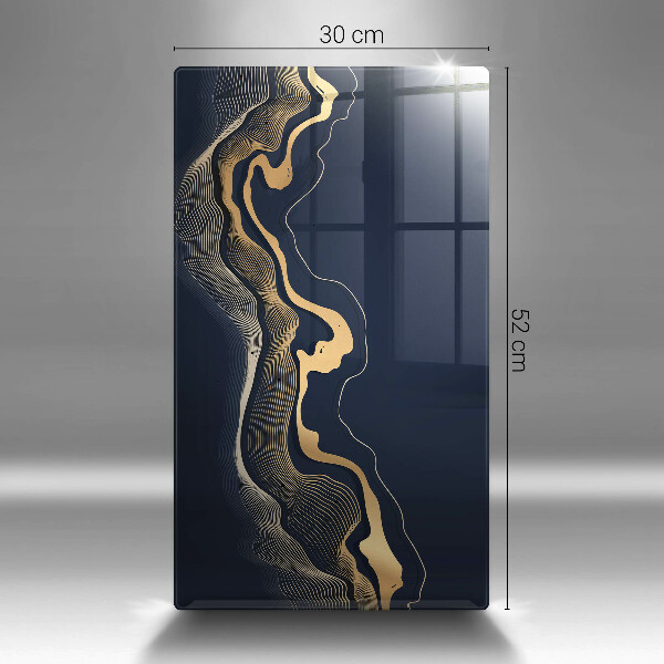 Deska kuchenna szklana Abstrakcja złote linie