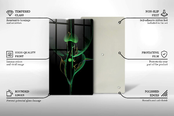 Deska kuchenna szklana Nowoczesna abstrakcja