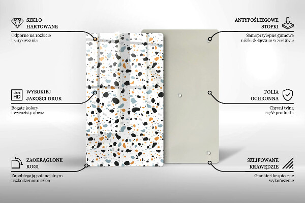 Deska kuchenna szklana Dekoracyjny kamień gres