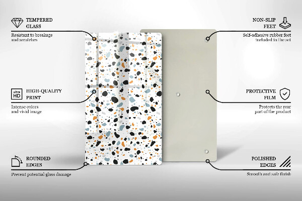 Deska kuchenna szklana Dekoracyjny kamień gres