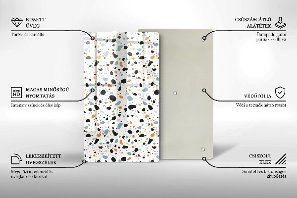 Deska kuchenna szklana Dekoracyjny kamień gres