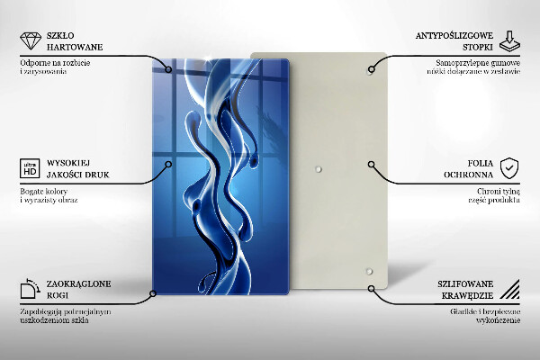 Deska kuchenna szklana Płynna abstrakcja