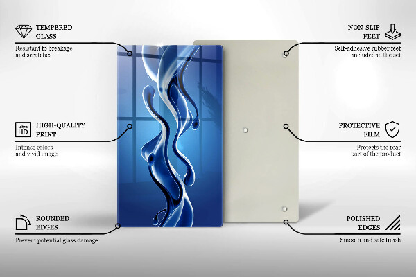 Deska kuchenna szklana Płynna abstrakcja