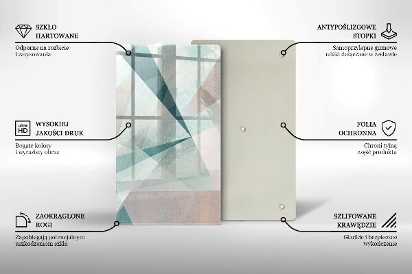 Deska kuchenna szklana Ostra abstrakcja