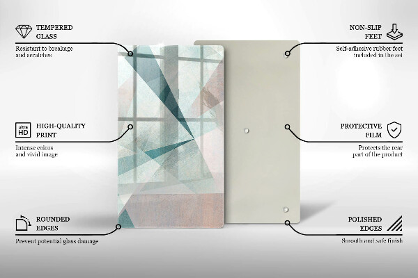 Deska kuchenna szklana Ostra abstrakcja