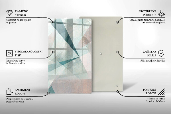 Deska kuchenna szklana Ostra abstrakcja