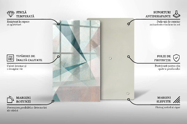 Deska kuchenna szklana Ostra abstrakcja