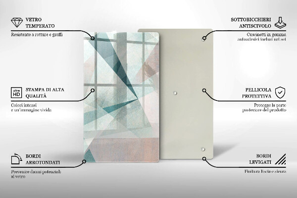 Deska kuchenna szklana Ostra abstrakcja