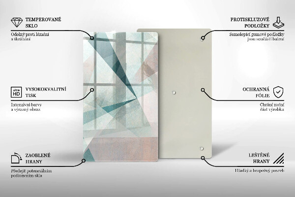 Deska kuchenna szklana Ostra abstrakcja