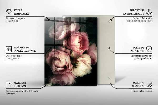 Deska kuchenna szklana Ozdobne kamienie płyta