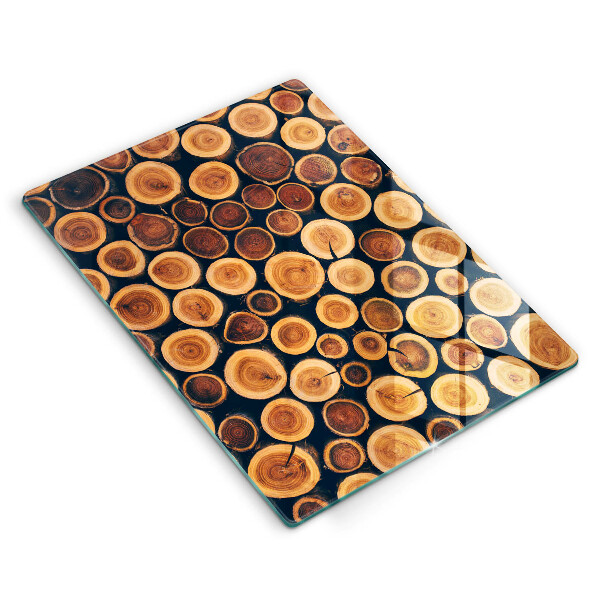 Deska kuchenna szklana Drewniane pieńki drzew