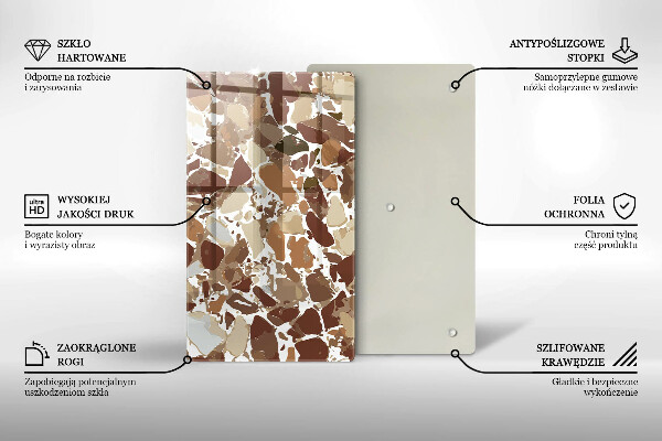 Deska kuchenna szklana Kamień ozdobne plamy