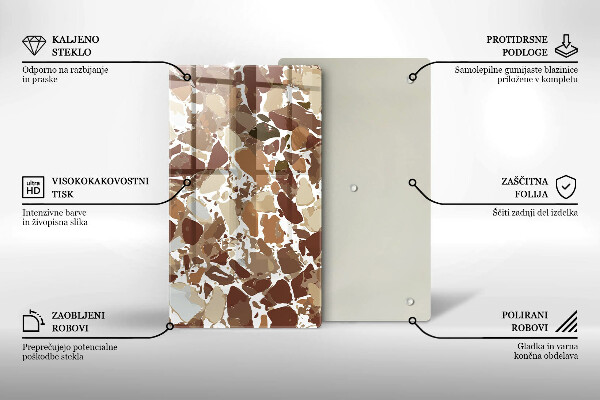 Deska kuchenna szklana Kamień ozdobne plamy