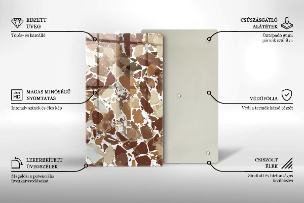 Deska kuchenna szklana Kamień ozdobne plamy