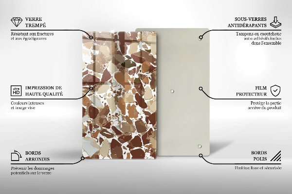 Deska kuchenna szklana Kamień ozdobne plamy