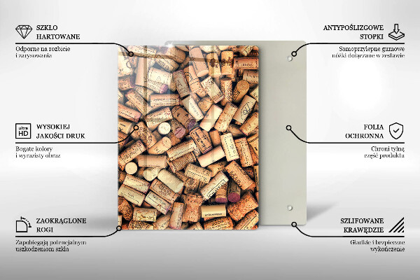 Deska kuchenna szklana Łyżki z przyprawami
