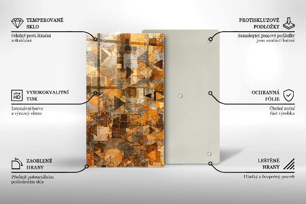 Deska kuchenna szklana Wzór figury geometryczne