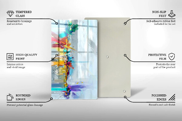 Deska kuchenna szklana Malowana abstrakcja