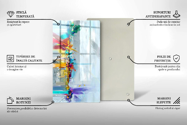 Deska kuchenna szklana Malowana abstrakcja