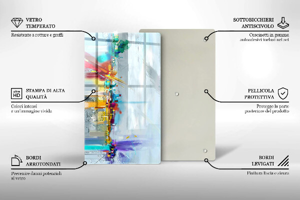Deska kuchenna szklana Malowana abstrakcja
