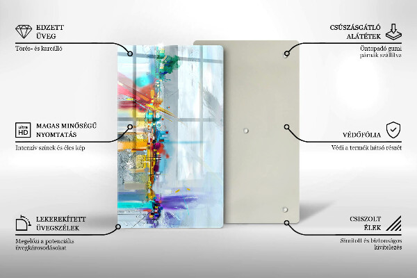 Deska kuchenna szklana Malowana abstrakcja