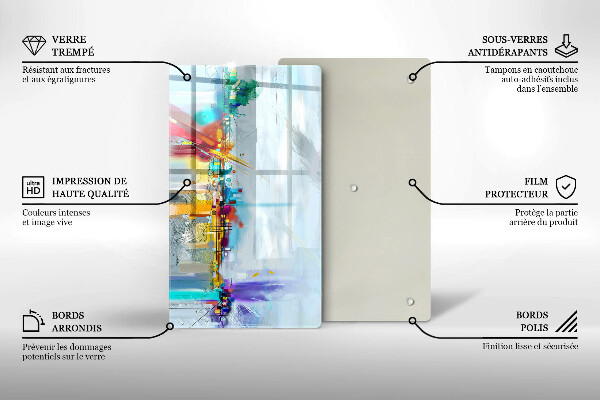 Deska kuchenna szklana Malowana abstrakcja