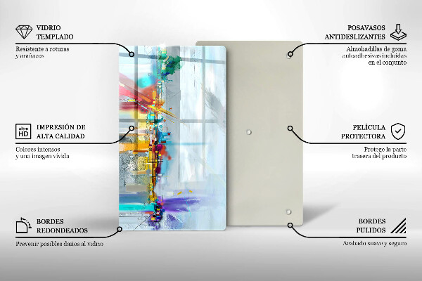 Deska kuchenna szklana Malowana abstrakcja