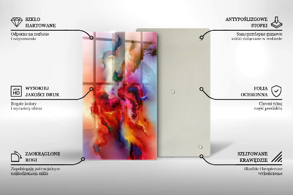 Deska kuchenna szklana Dymna abstrakcja