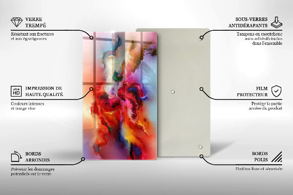 Deska kuchenna szklana Dymna abstrakcja