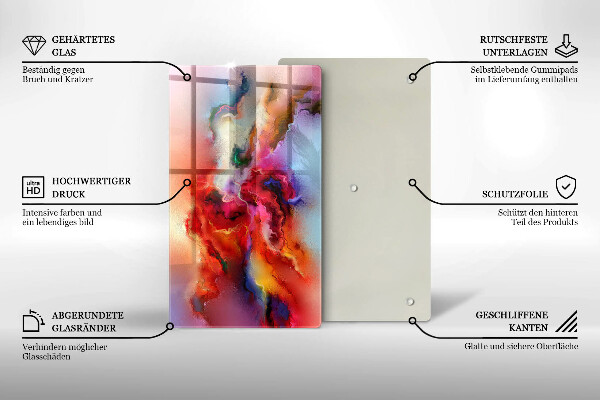 Deska kuchenna szklana Dymna abstrakcja