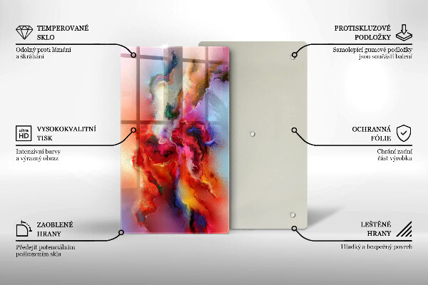 Deska kuchenna szklana Dymna abstrakcja