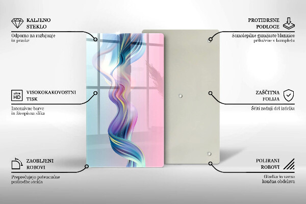 Deska kuchenna szklana Pastelowa abstrakcja