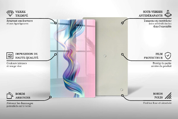 Deska kuchenna szklana Pastelowa abstrakcja