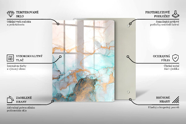 Deska kuchenna szklana Pastelowa abstrakcja