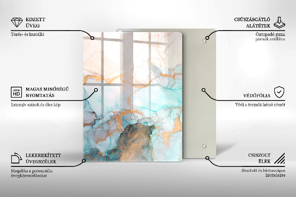 Deska kuchenna szklana Pastelowa abstrakcja