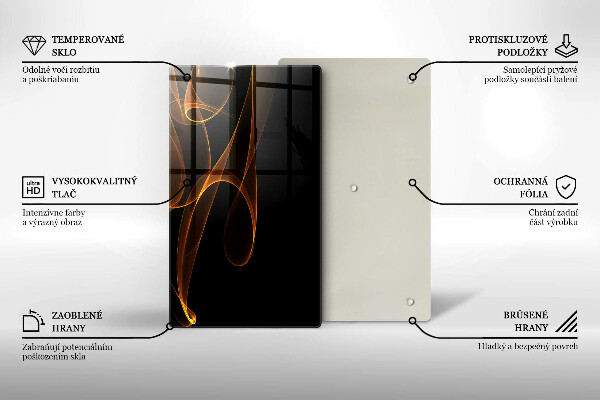 Deska kuchenna szklana Abstrakcyjne linie