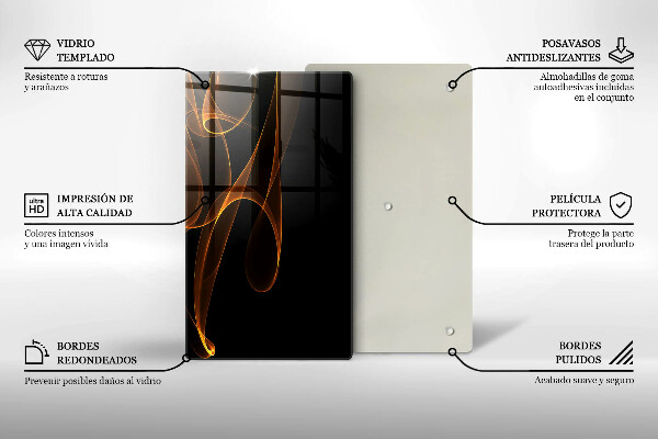 Deska kuchenna szklana Abstrakcyjne linie
