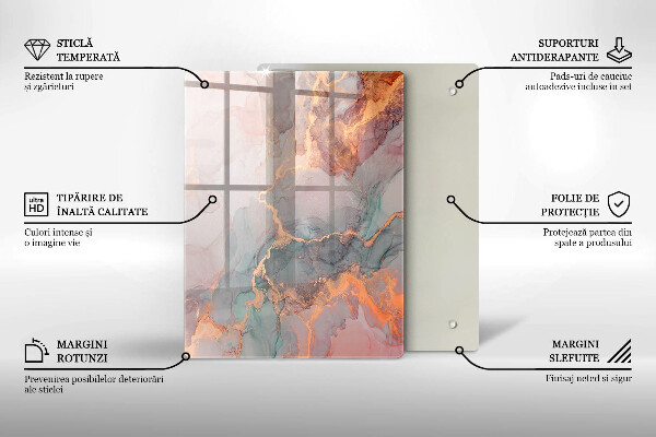 Deska kuchenna szklana Ozdobny kamień