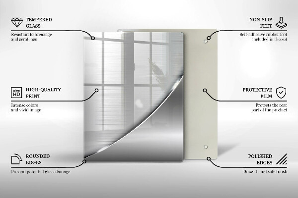 Deska kuchenna szklana Trójkąty i woda