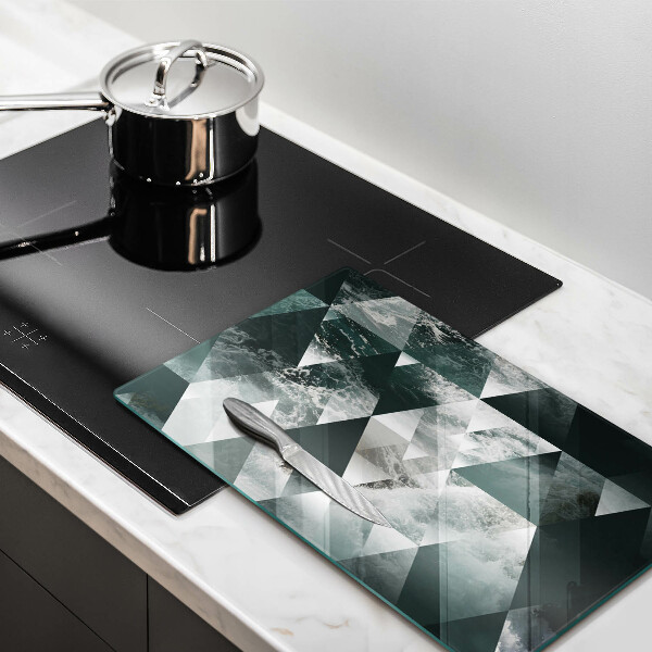 Deska kuchenna szklana Trójkąty i woda