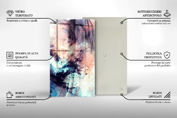 Deska kuchenna szklana Malowana abstrakcja