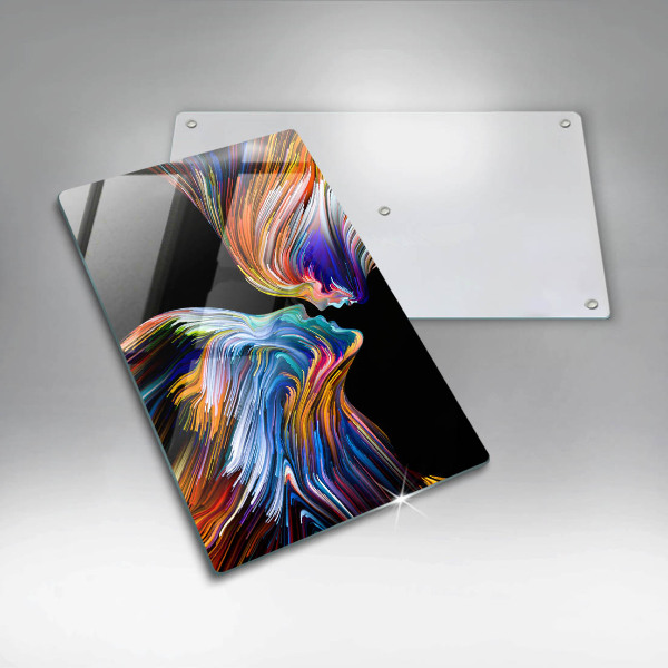 Deska kuchenna szklana Abstrakcja pocałunek