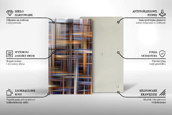 Deska kuchenna szklana Abstrakcyjne linie farb