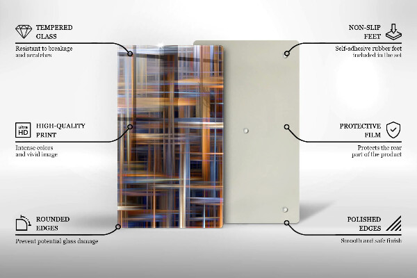 Deska kuchenna szklana Abstrakcyjne linie farb