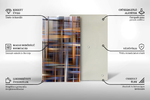 Deska kuchenna szklana Abstrakcyjne linie farb